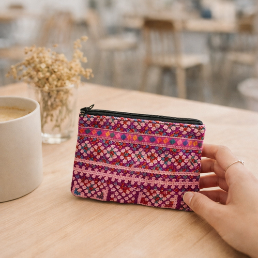 Embroidered Vintage Hmong Coin Purse Assorted - Thailand