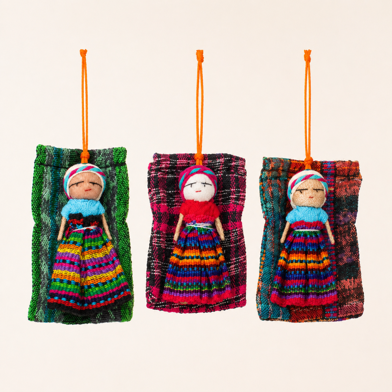 Worry Doll Ornament with Gift Bag + Story - Guatemala