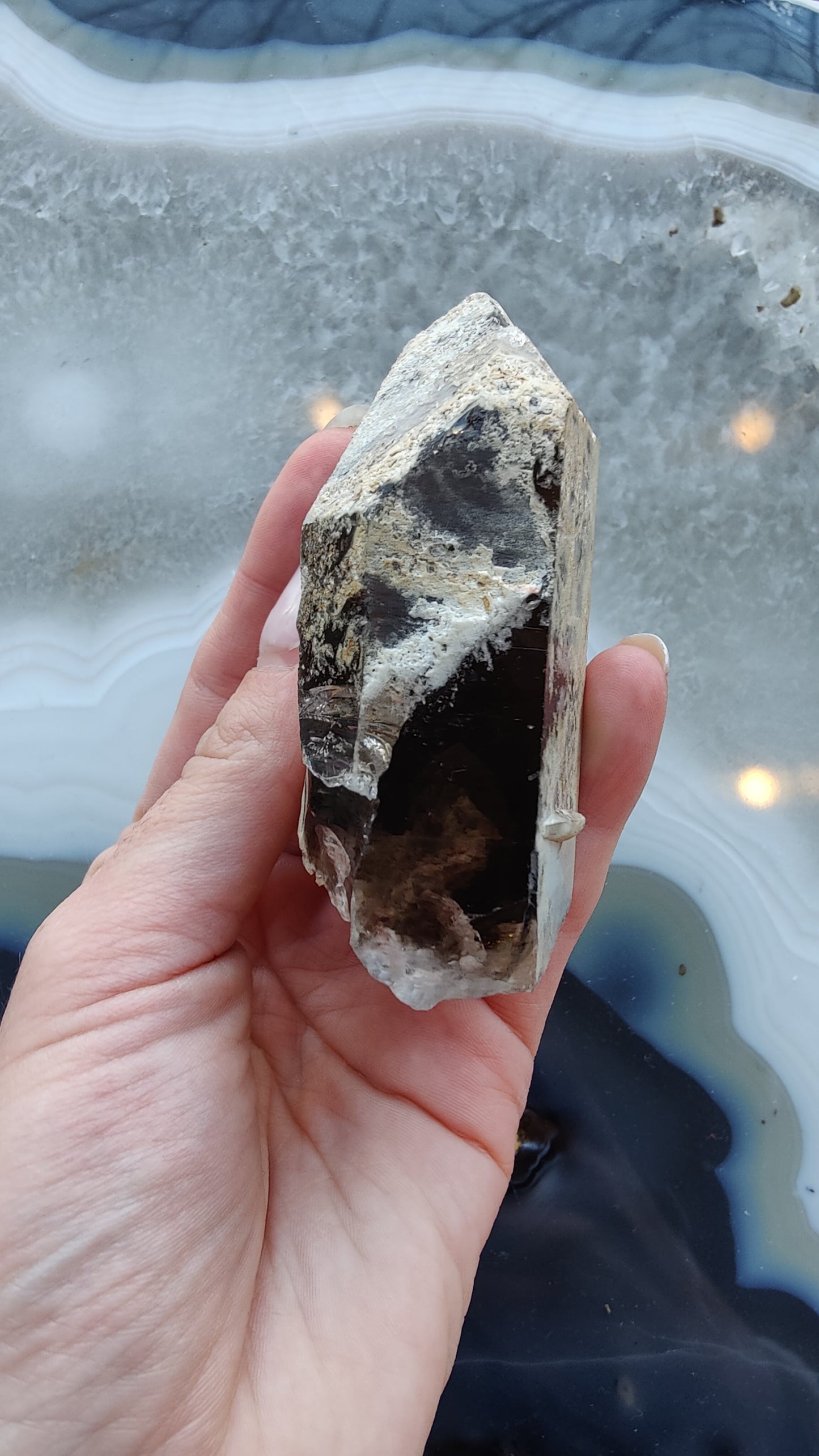 Lodalite Included Smokey Quartz Point