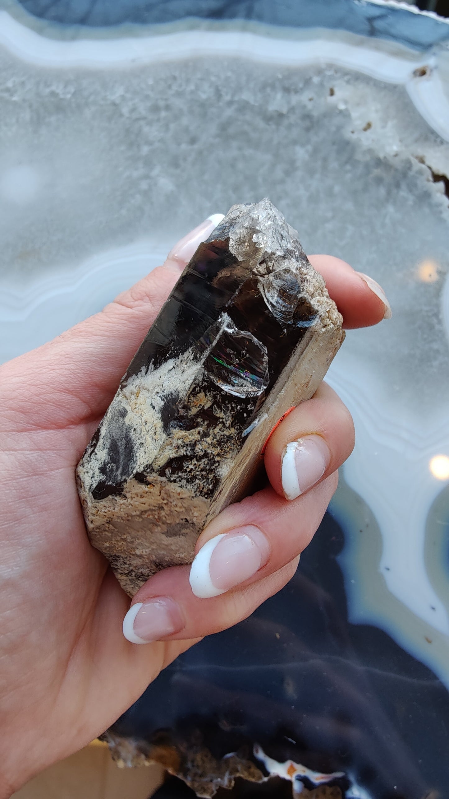 Lodalite Included Smokey Quartz Point