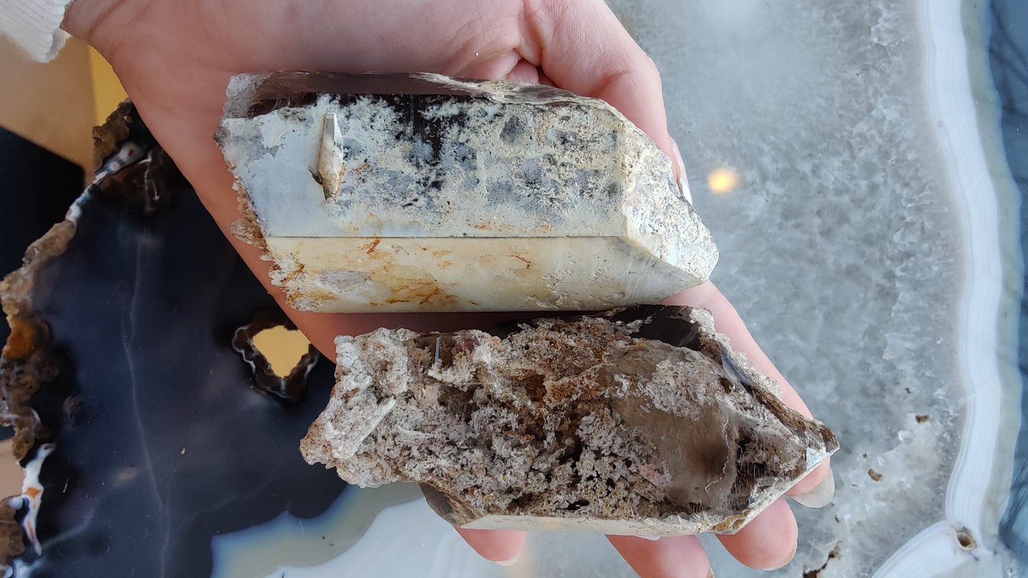 Lodalite Included Smokey Quartz Point
