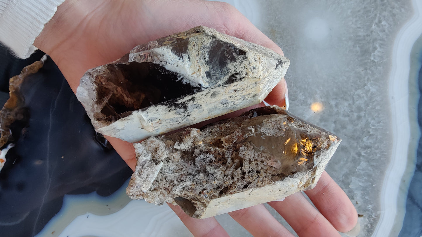 Lodalite Included Smokey Quartz Point