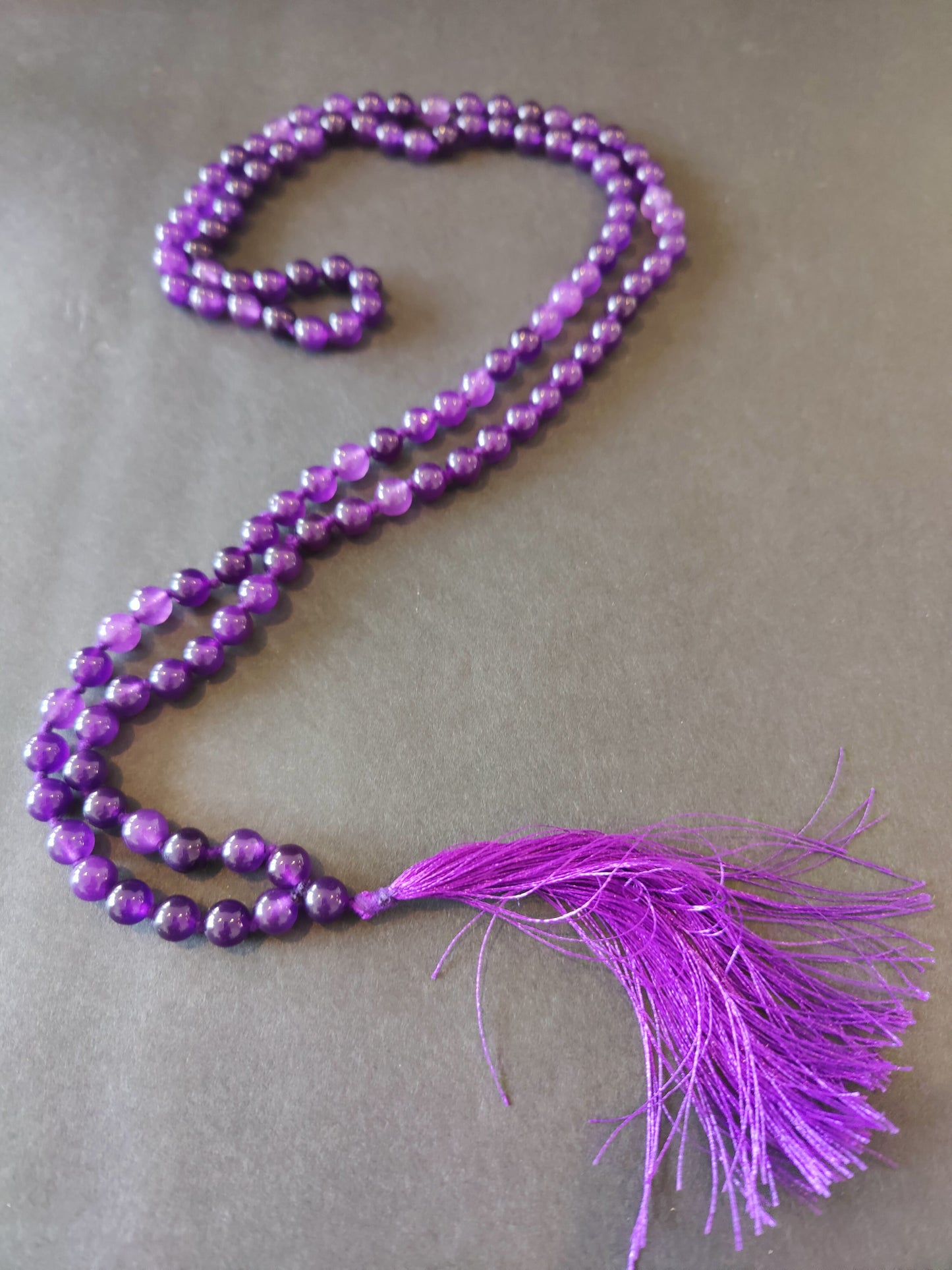 Stone Bead Mala Necklace