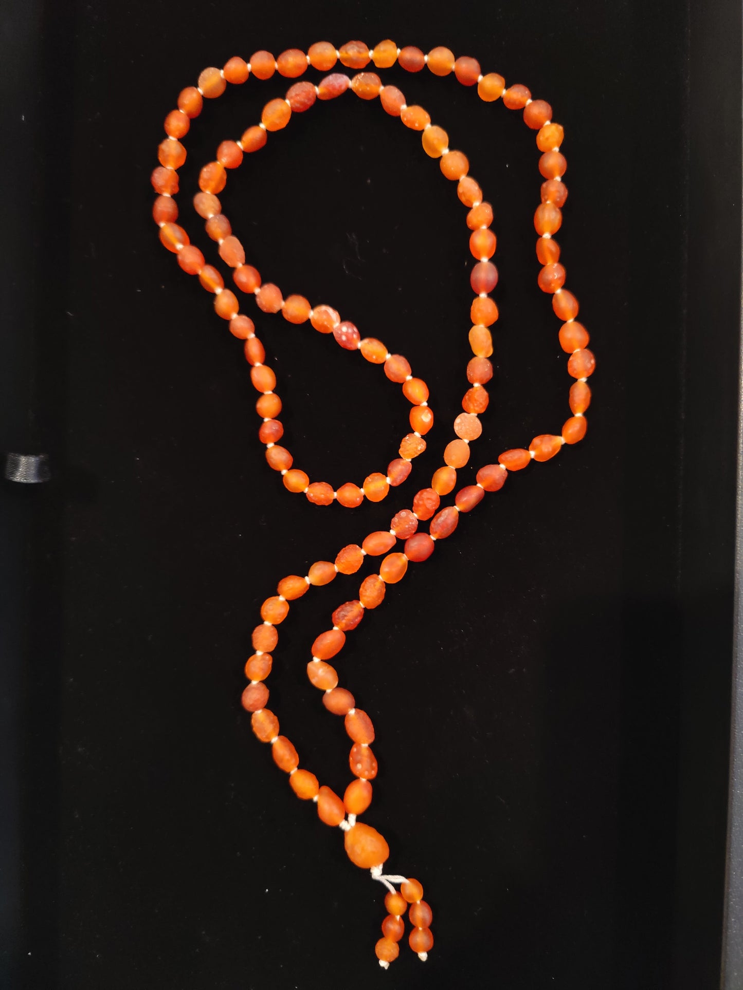 Red Carnelian Gobi Desert Agate Bead Mala Necklace