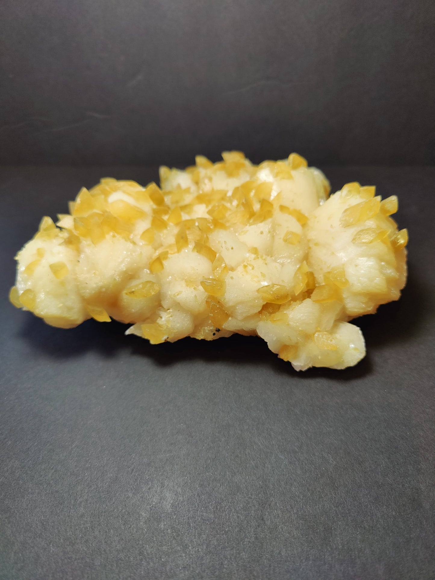 Golden Calcite Crystal Cluster