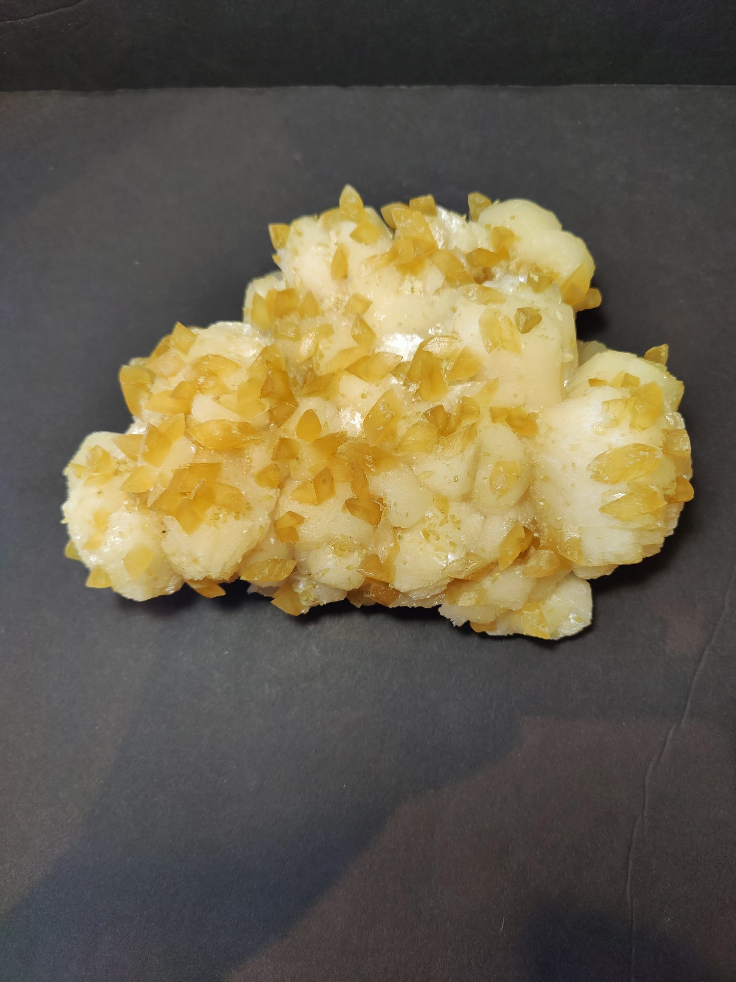 Golden Calcite Crystal Cluster