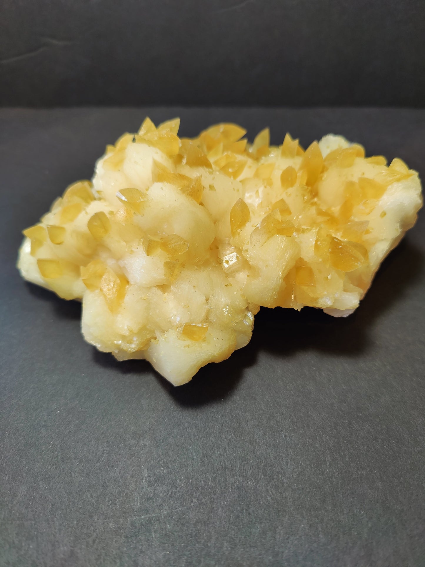 Golden Calcite Crystal Cluster