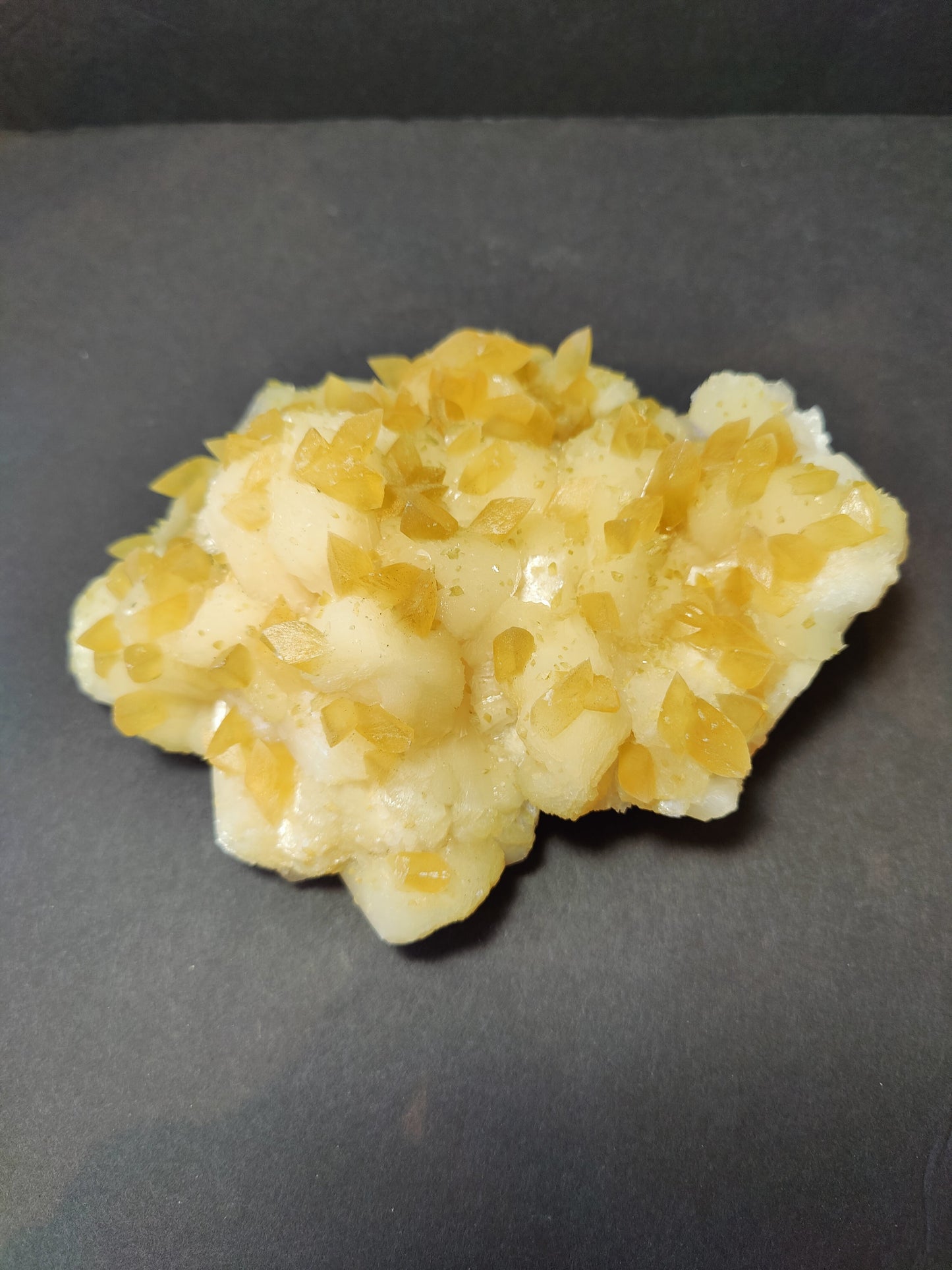 Golden Calcite Crystal Cluster