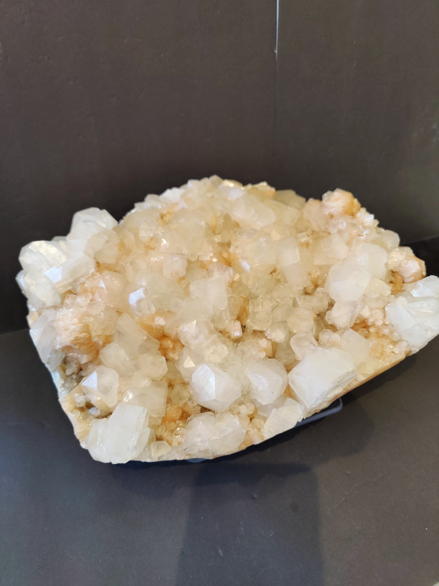 Clear Apophyllite with Peach Stilbite Cabinet Specimen 10kg