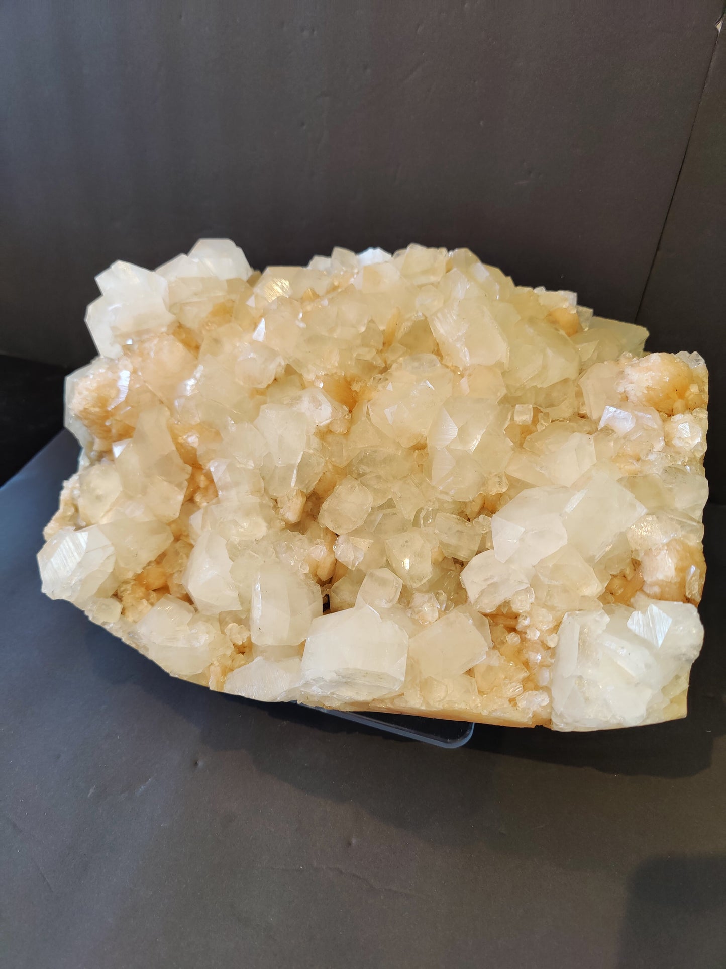 Clear Apophyllite with Peach Stilbite Cabinet Specimen 10kg