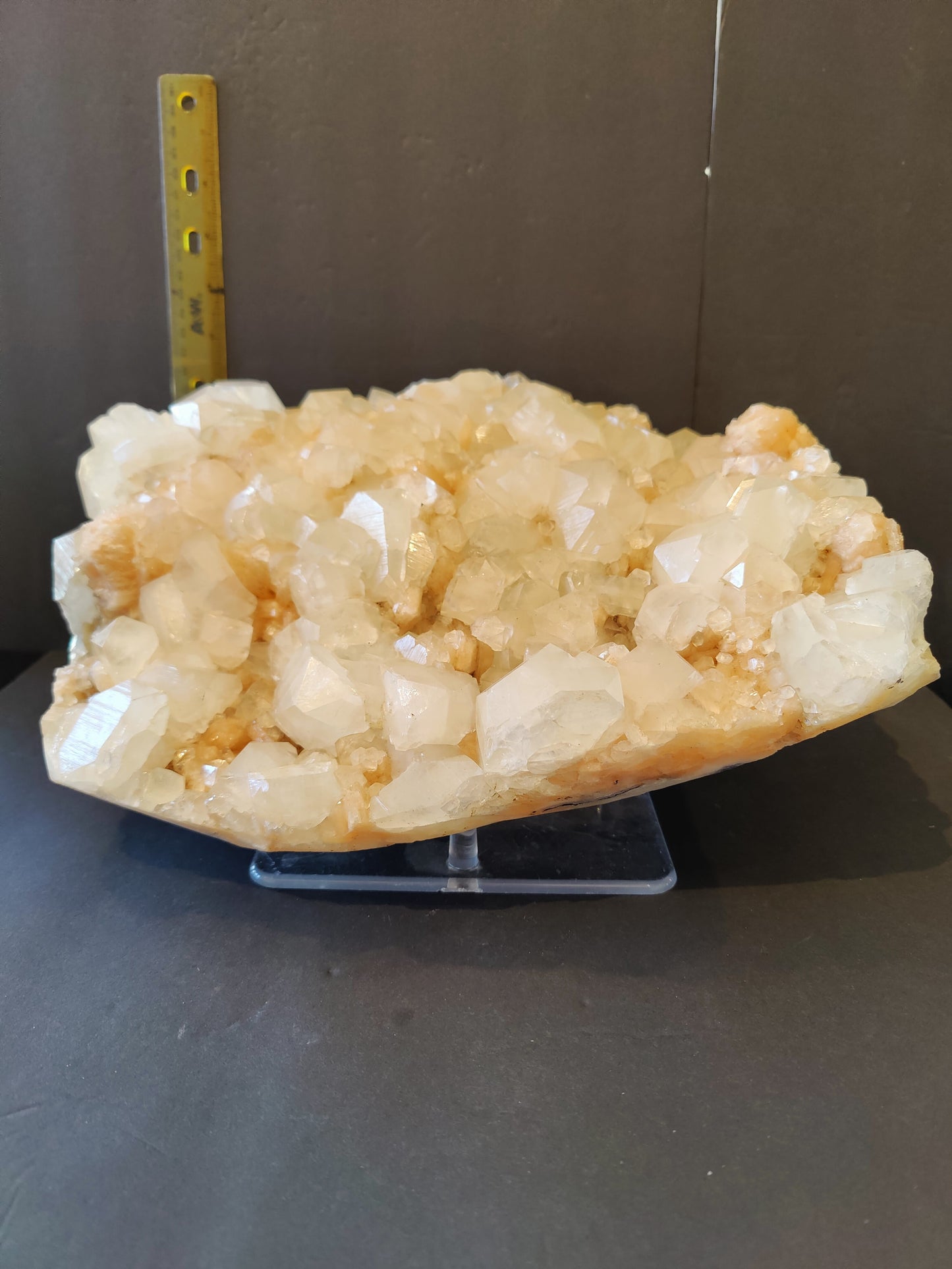Clear Apophyllite with Peach Stilbite Cabinet Specimen 10kg