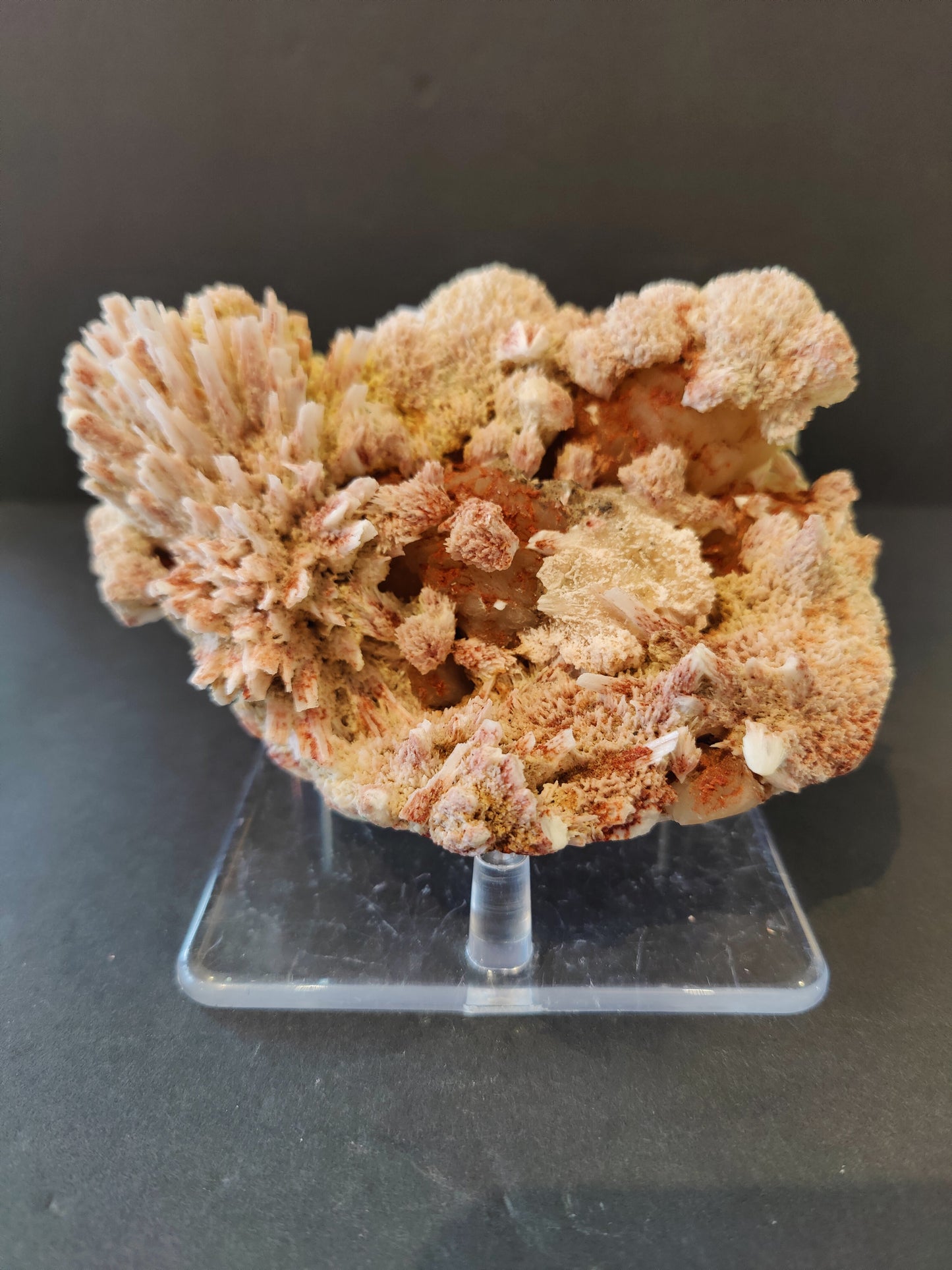 Red Mordenite with Stilbite Specimen 741g