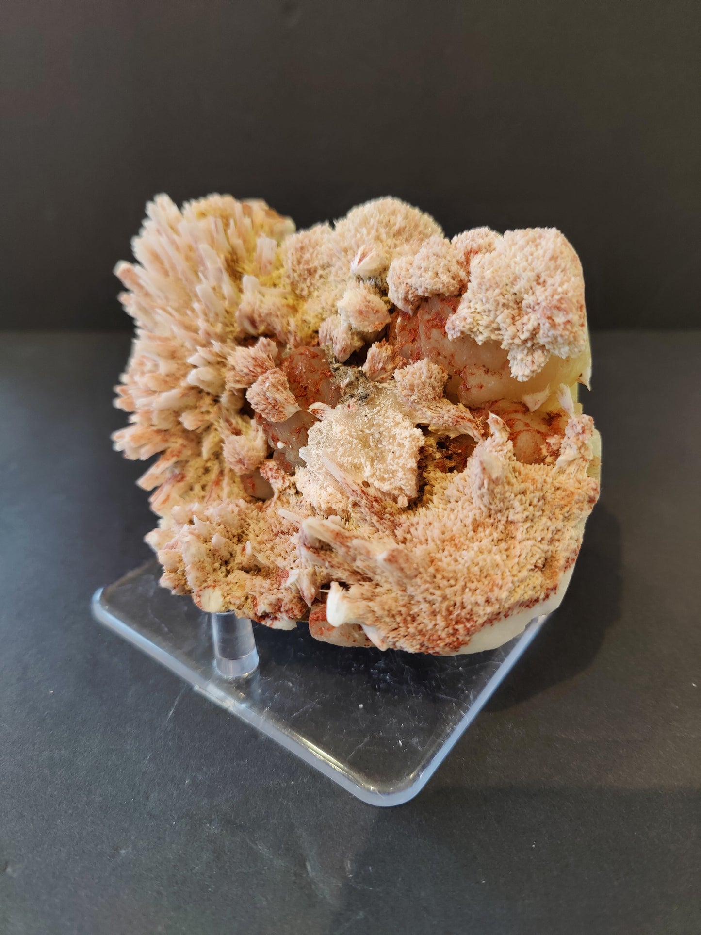 Red Mordenite with Stilbite Specimen 741g