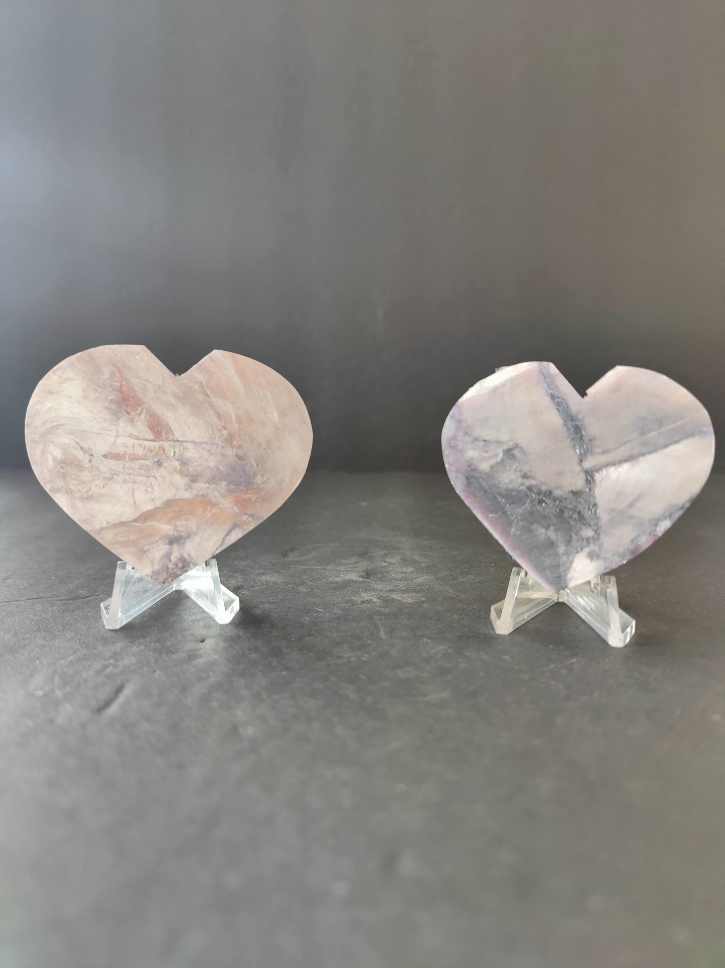 Lepidolite Tower & Heart Sculptures