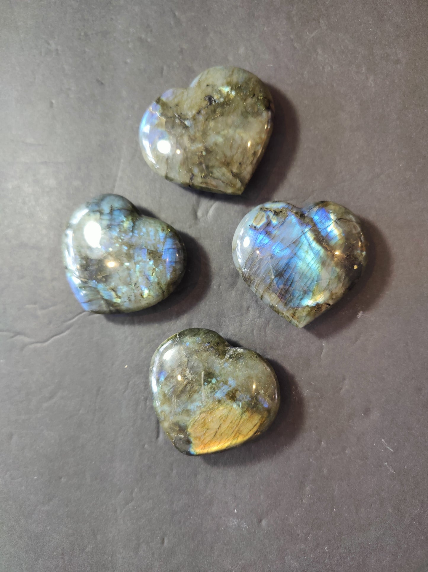 Labradorite Carved & Polished Heart