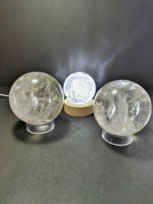 Clear Quartz Polished Sphere Sculpture (Extra Quality)