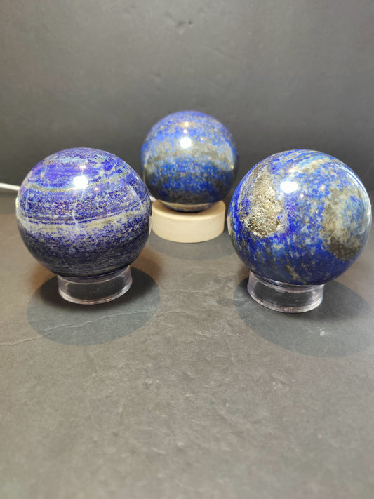 Lapis Lazuli Polished Sphere Sculpture