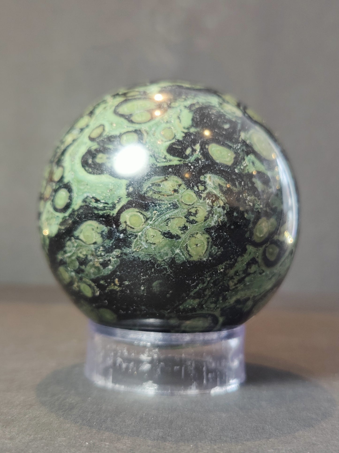 Kambaba (Crocodile) Jasper Polished Sphere Sculpture