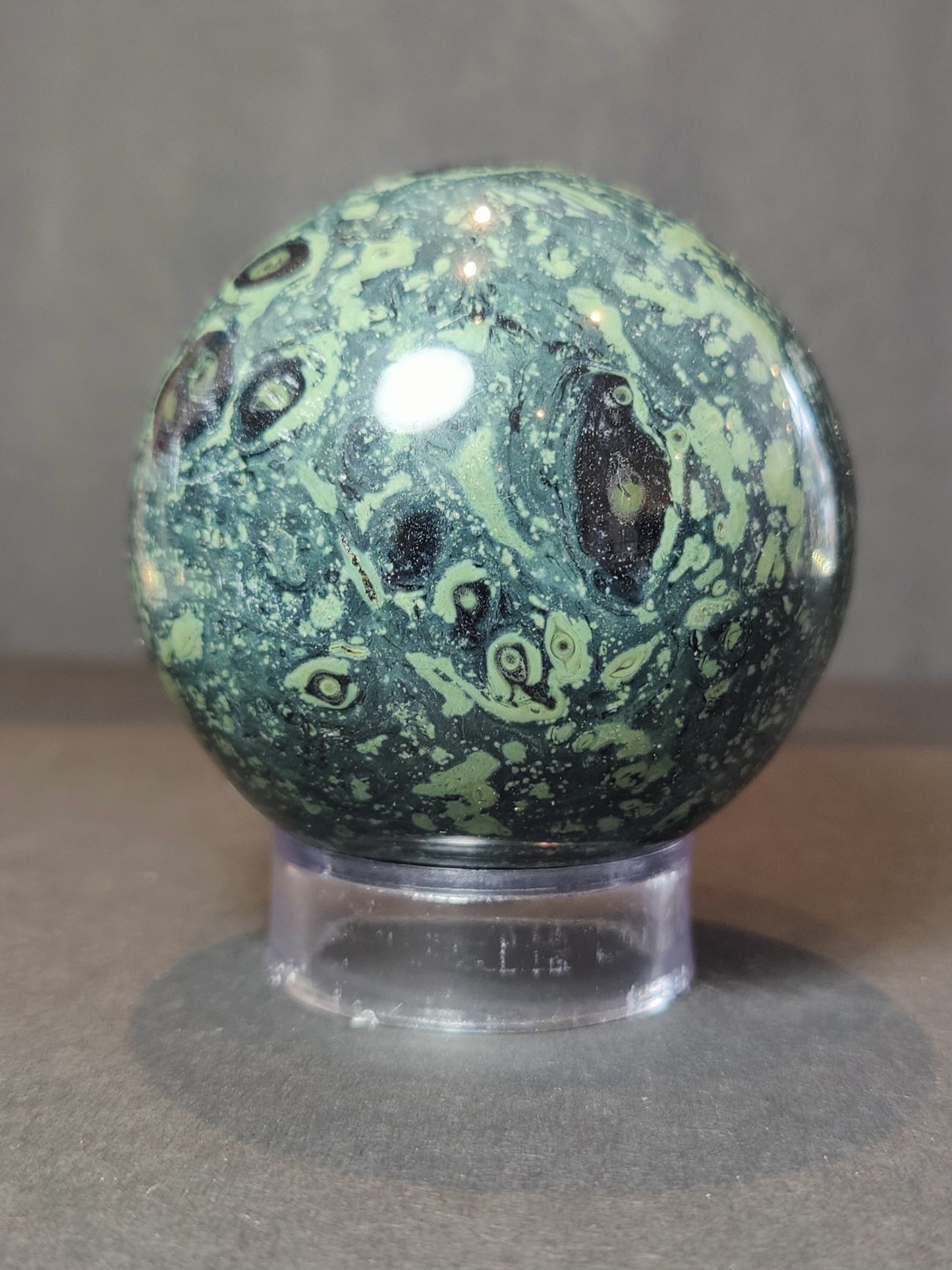 Kambaba (Crocodile) Jasper Polished Sphere Sculpture
