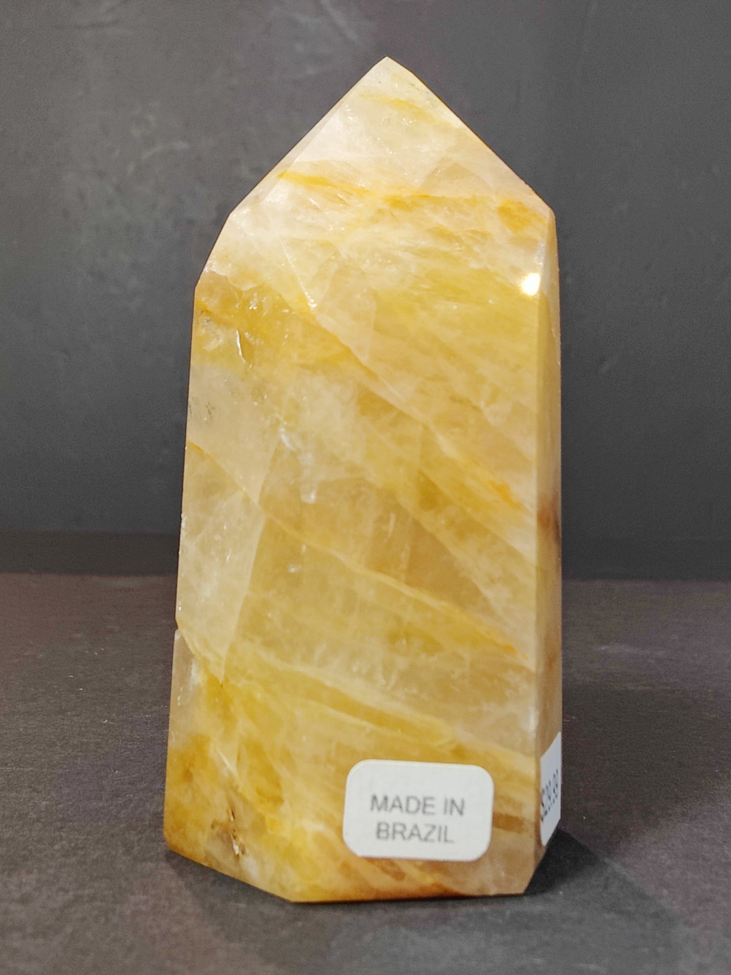 Golden Healer (Hematoid) Quartz Polished Obelisk Tower Sculpture