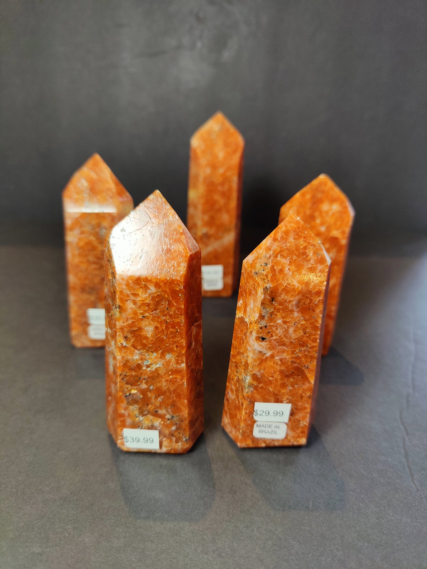 Sunstone Polished Obelisk Tower Sculpture