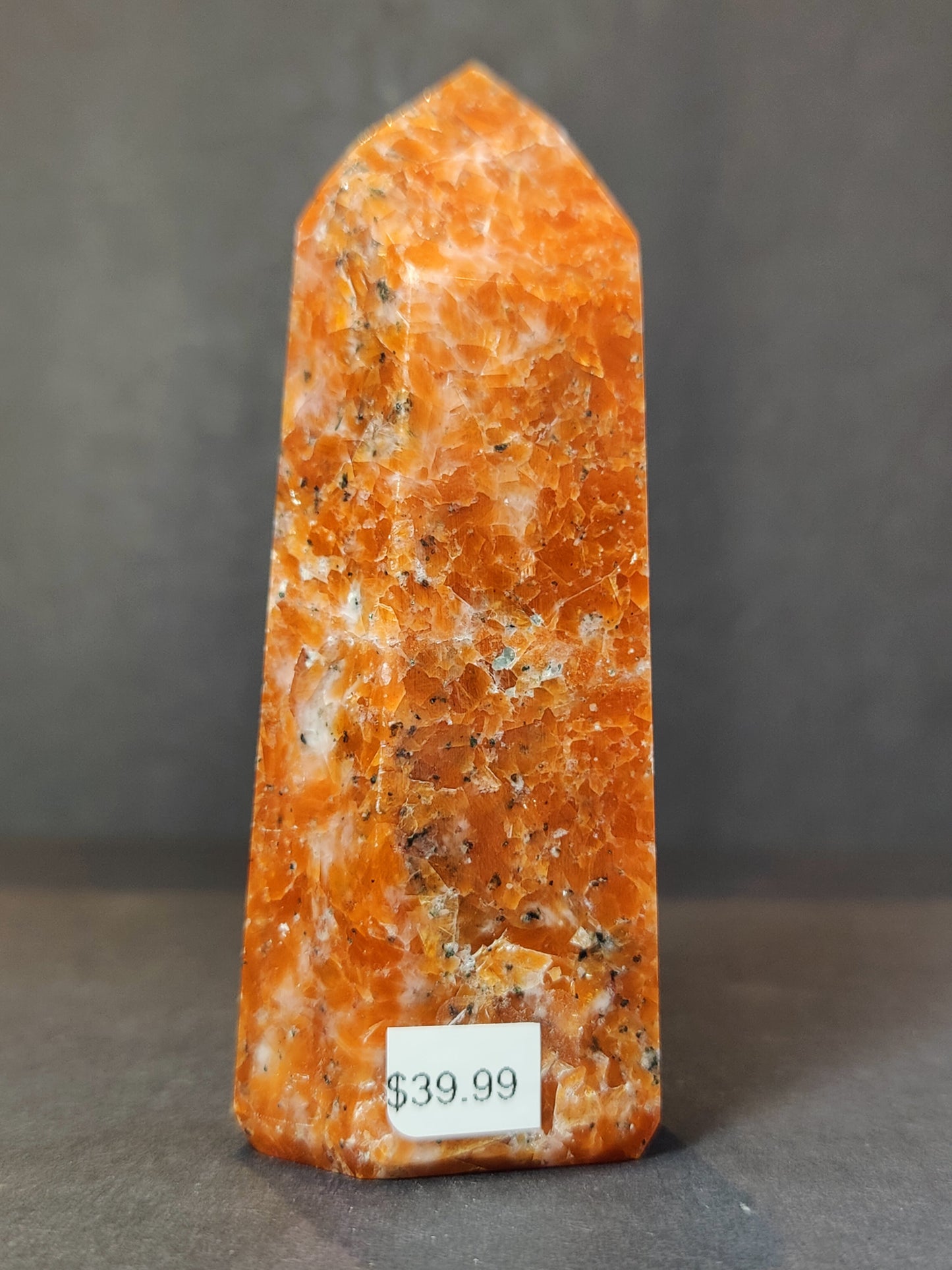 Sunstone Polished Obelisk Tower Sculpture