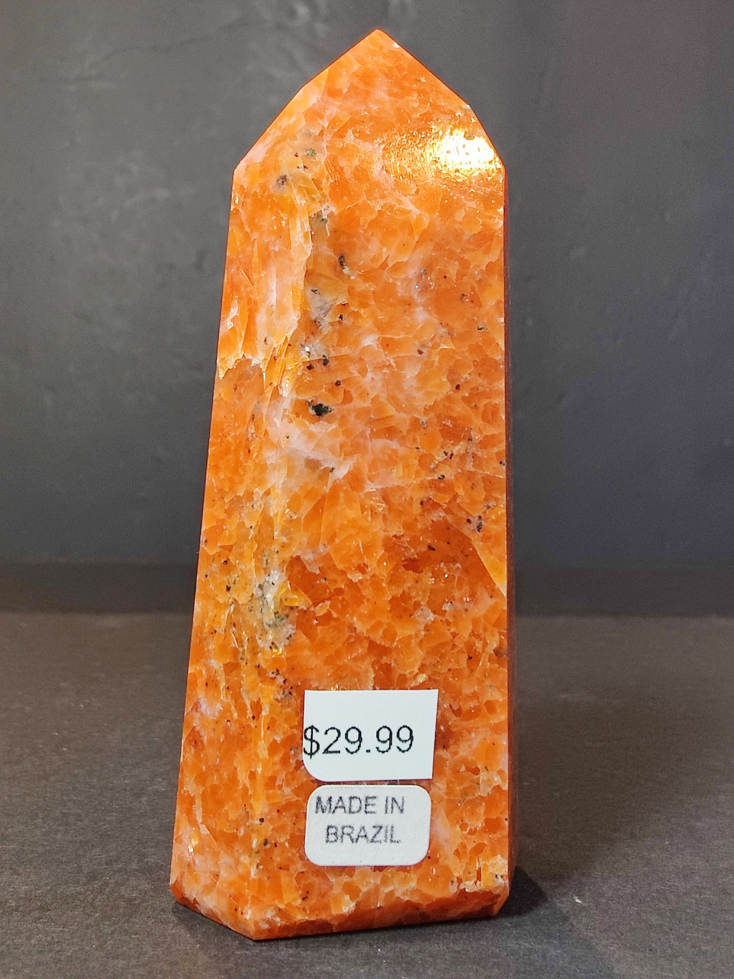 Sunstone Polished Obelisk Tower Sculpture