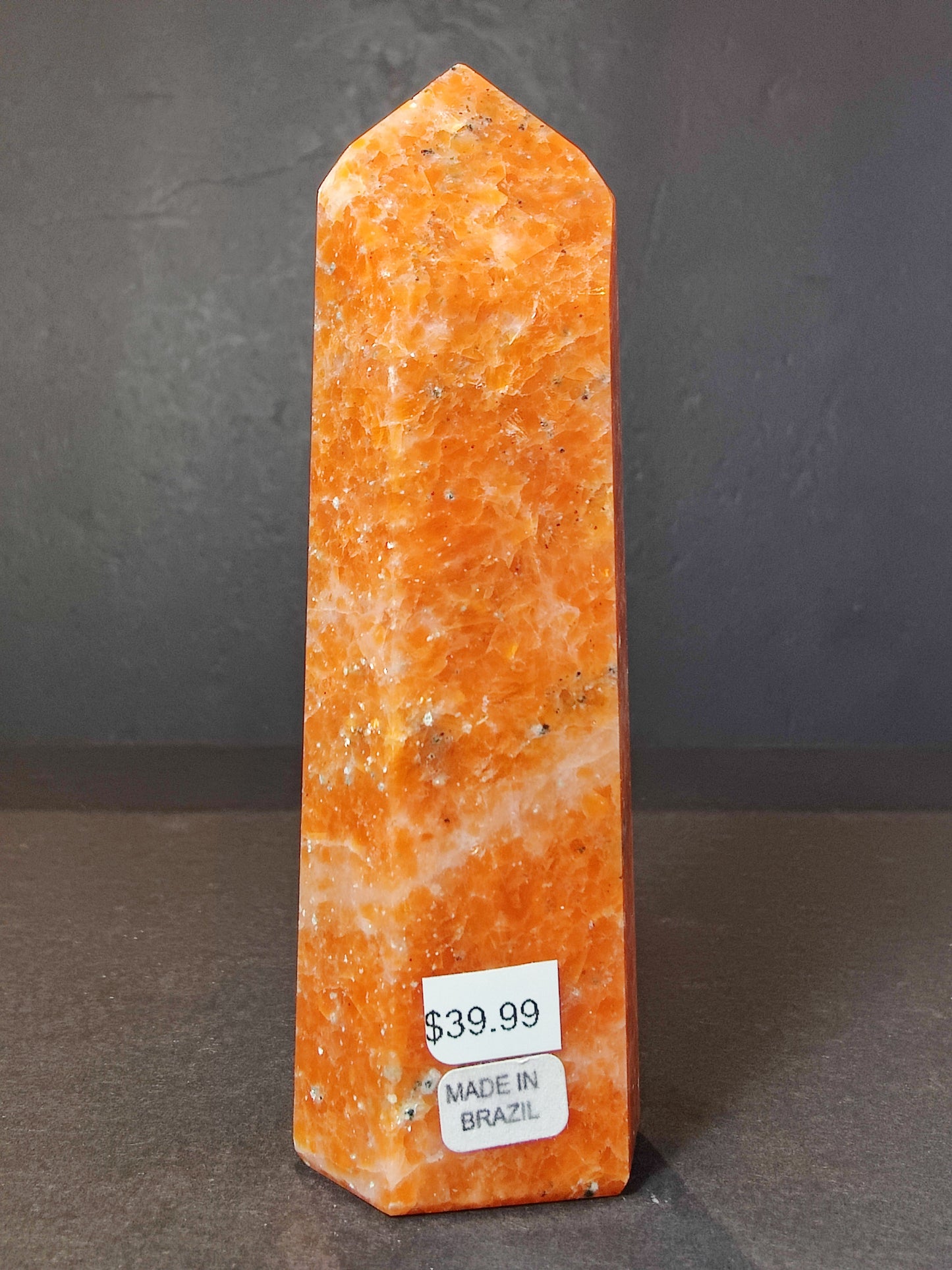 Sunstone Polished Obelisk Tower Sculpture