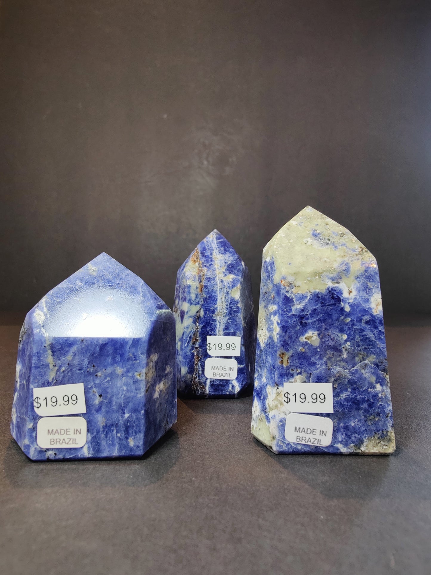 Sodalite Polished Obelisk Tower Sculpture