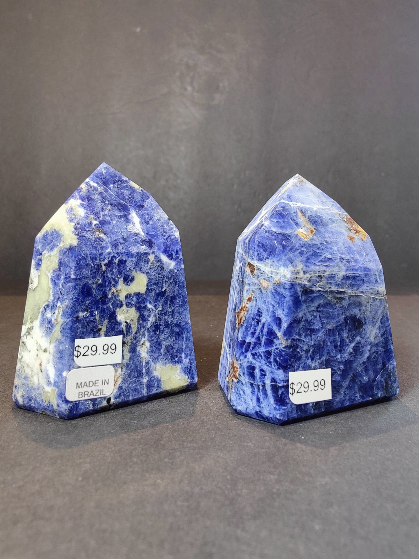 Sodalite Polished Obelisk Tower Sculpture