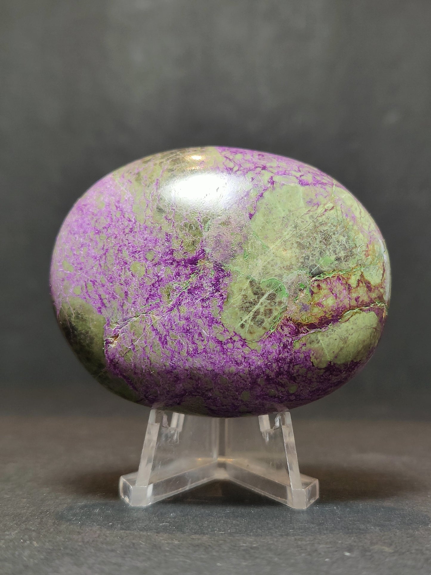 Atlantisite (Stichtite & Serpentine) Polished Heart & Palmstone Sculpture