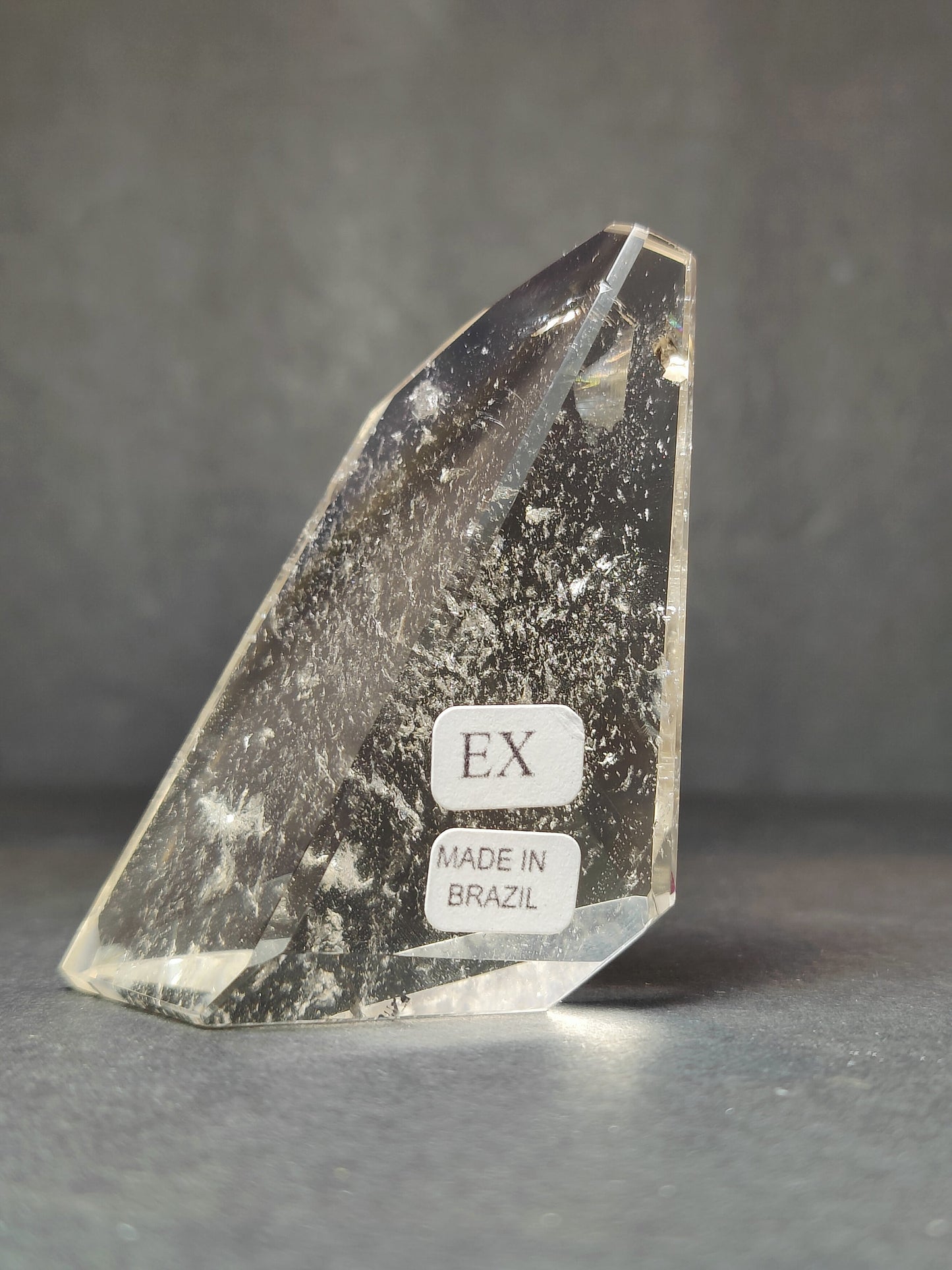 Smoky/Clear Quartz Polished Free Form Sculpture (Extra Quality)