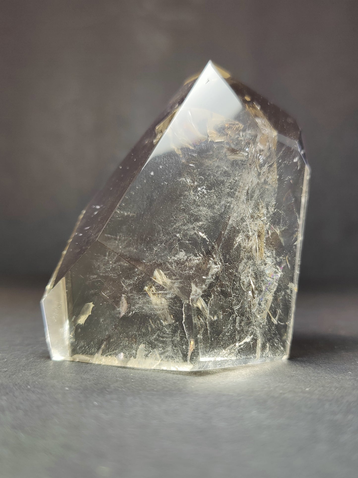 Smoky/Clear Quartz Polished Free Form Sculpture (Extra Quality)