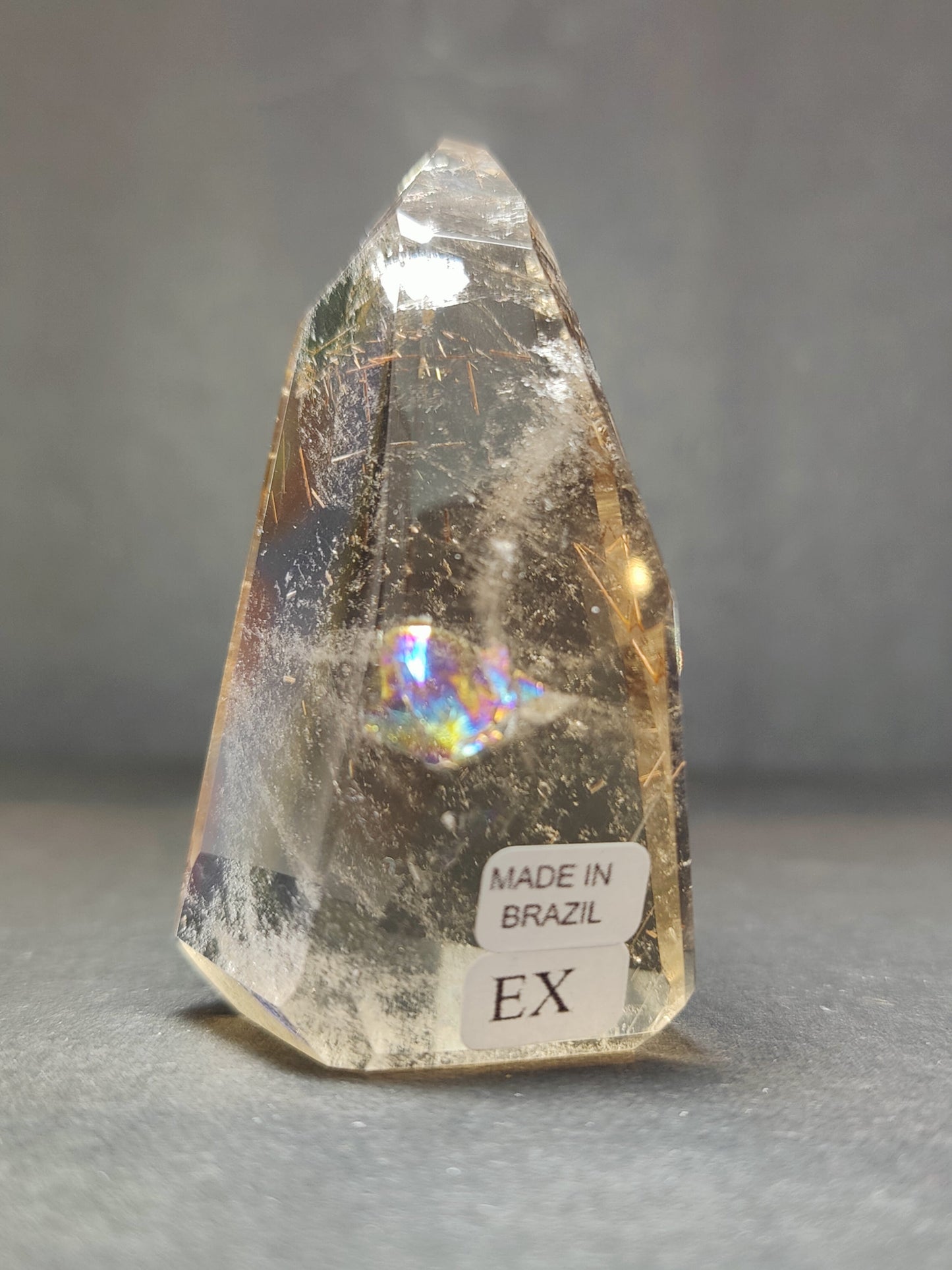 Smoky/Clear Quartz Polished Free Form Sculpture (Extra Quality)