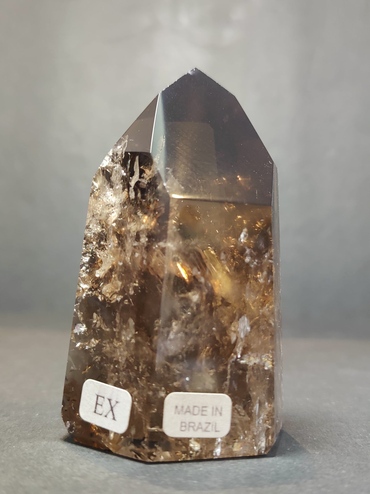 Smoky/Clear Quartz Polished Free Form Sculpture (Extra Quality)