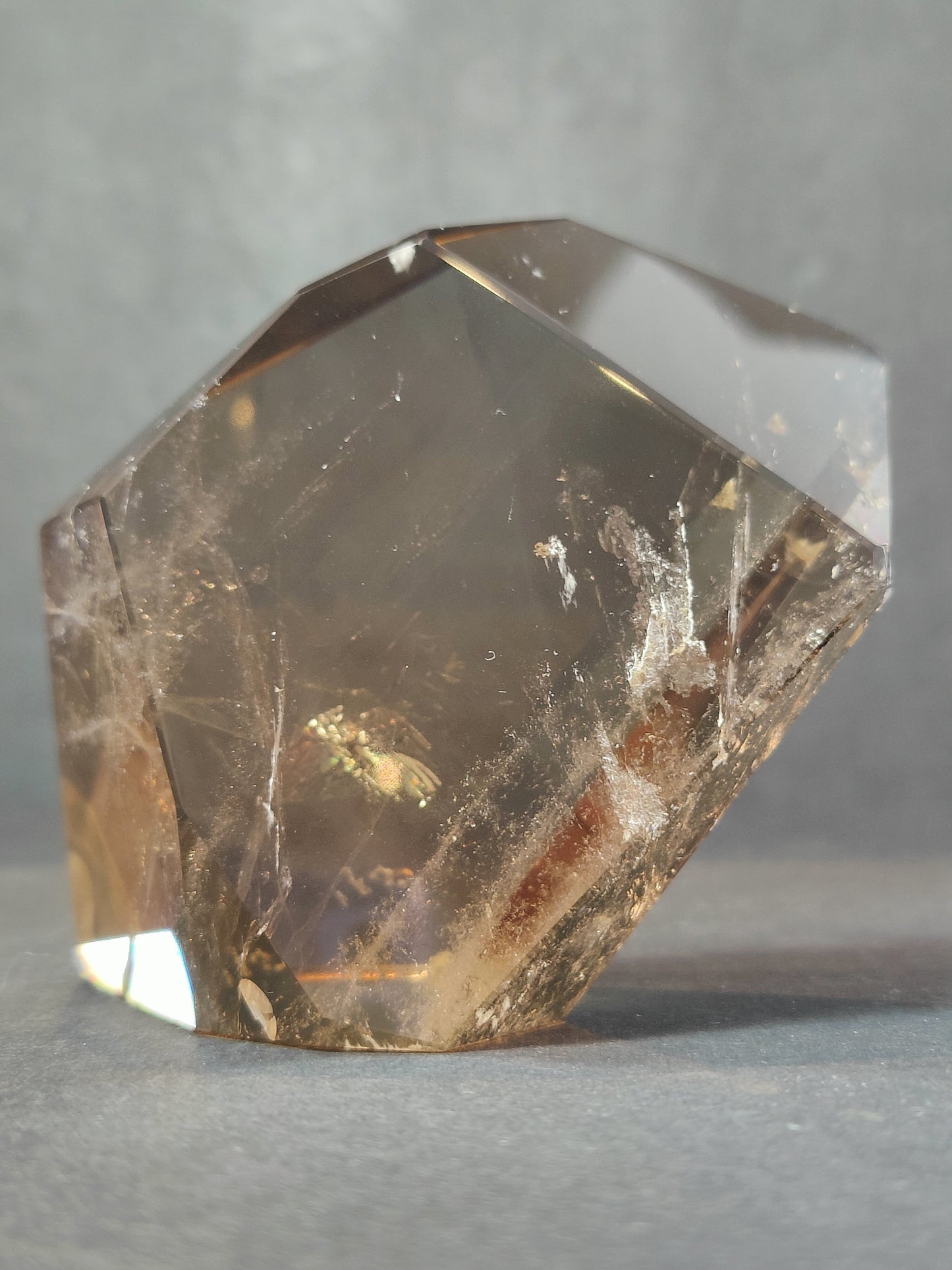 Smoky/Clear Quartz Polished Free Form Sculpture (Extra Quality)