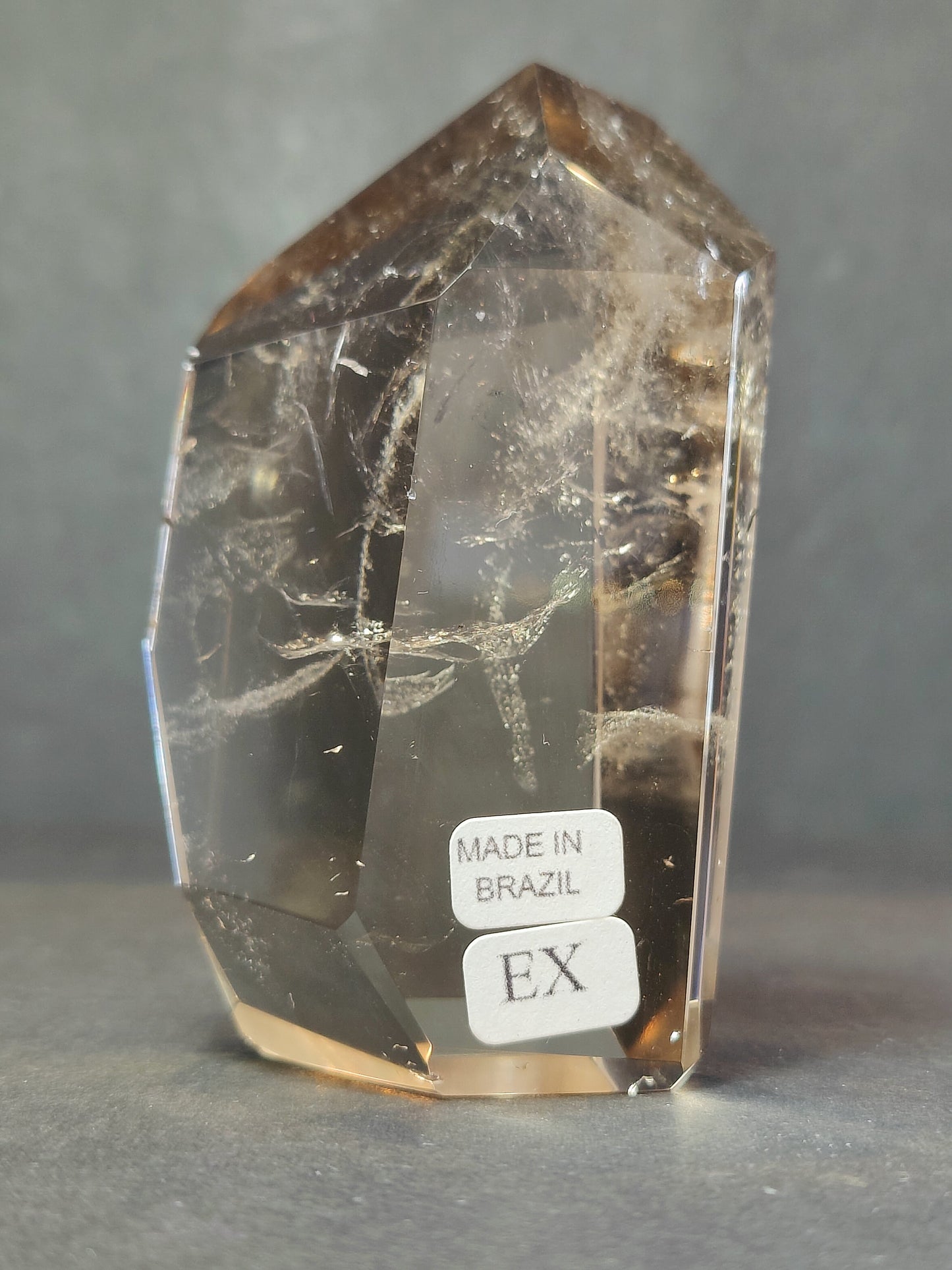 Smoky/Clear Quartz Polished Free Form Sculpture (Extra Quality)