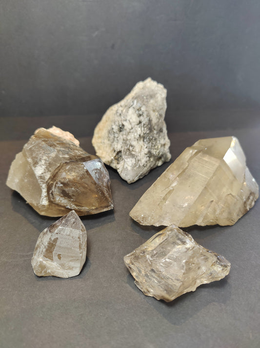 Smoky Quartz Natural Elestial Points