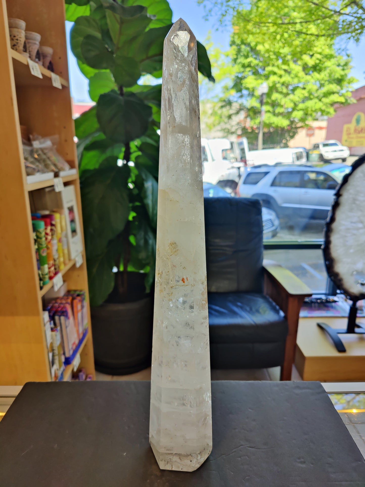 Clear Quartz Polished Obelisk Sculpture 3.35kg 20.5" | Rare Earth Gallery