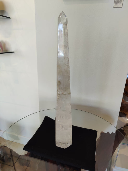 Clear Quartz Polished Obelisk Sculpture 3.35kg 20.5" | Rare Earth Gallery
