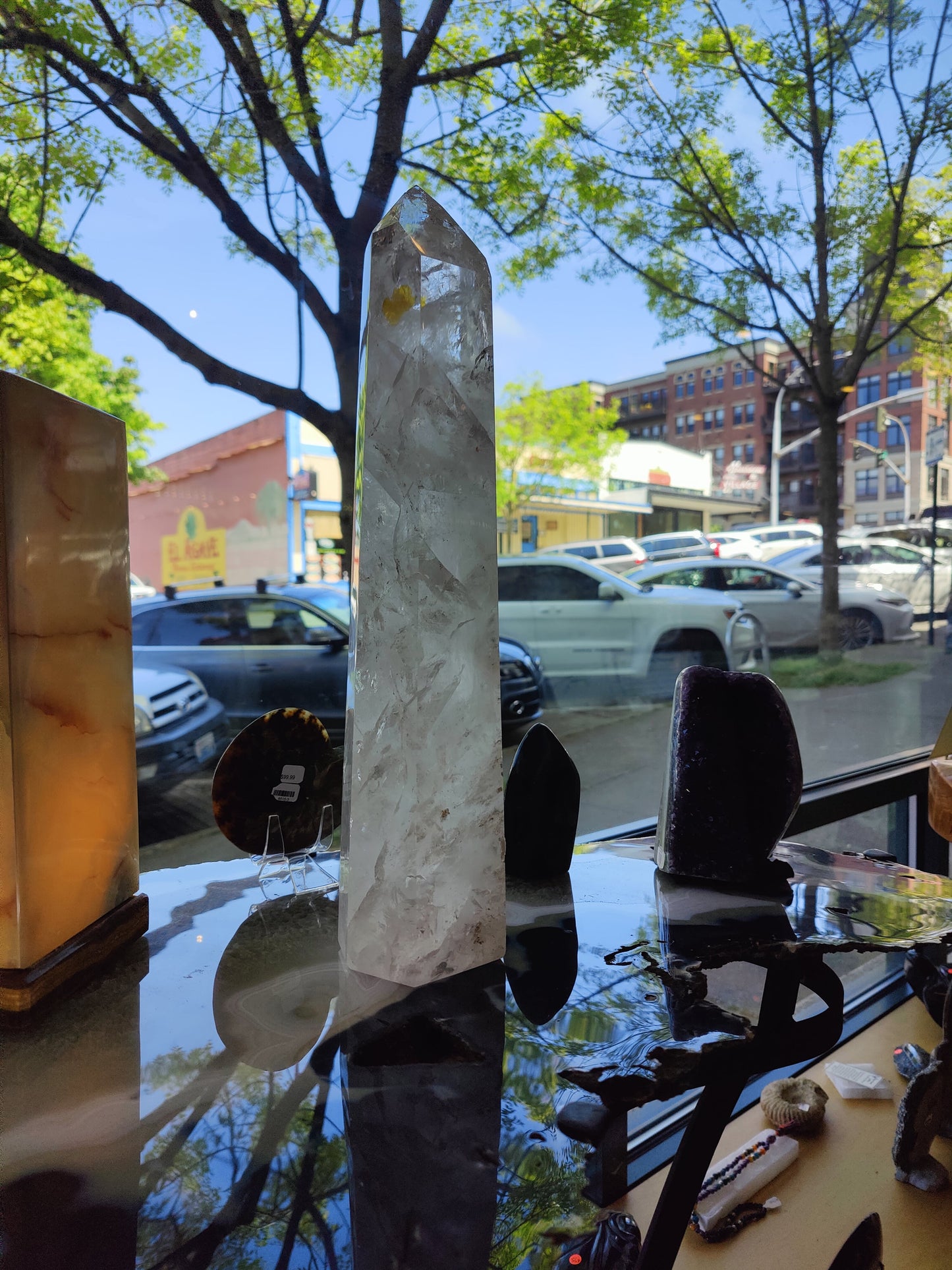 Clear Quartz Polished Obelisk 5.35kg 17.5"