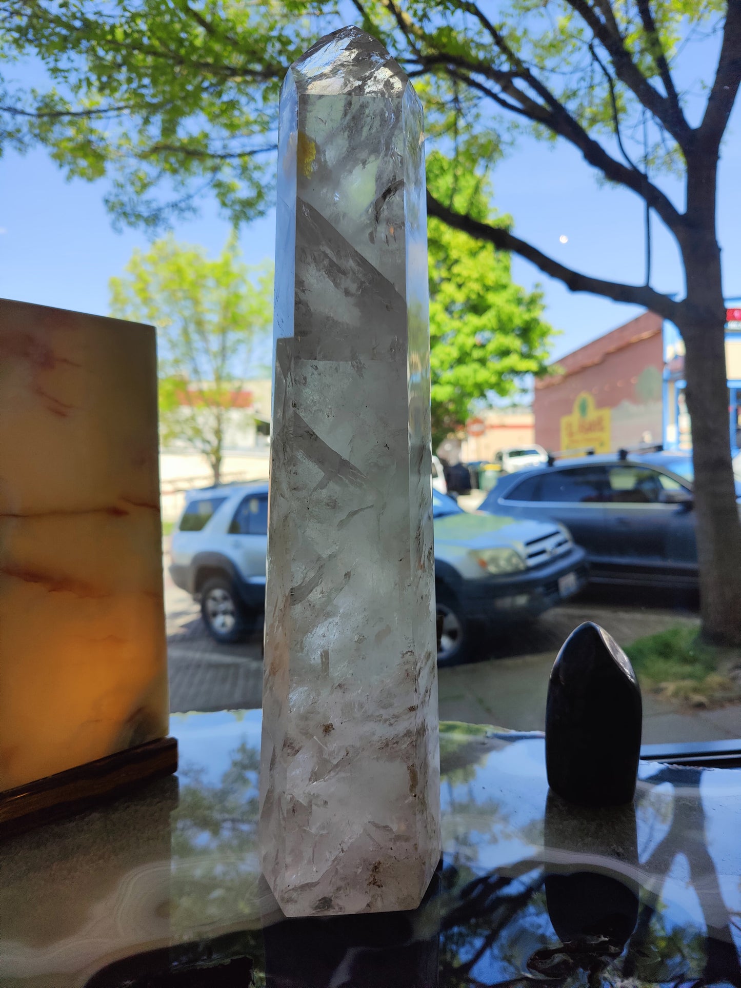 Clear Quartz Polished Obelisk 5.35kg 17.5"