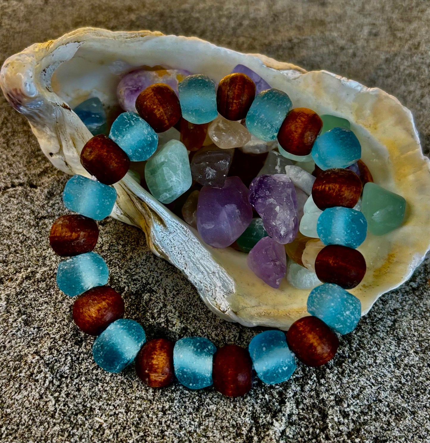 Ocean Drift Recycled Sea Glass Bracelet