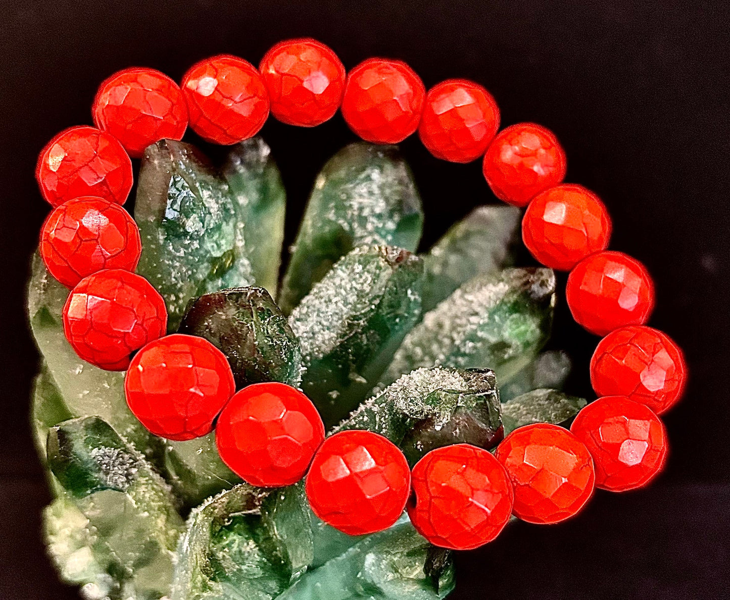Wicked Glam Fire Orange Howlite Bracelet