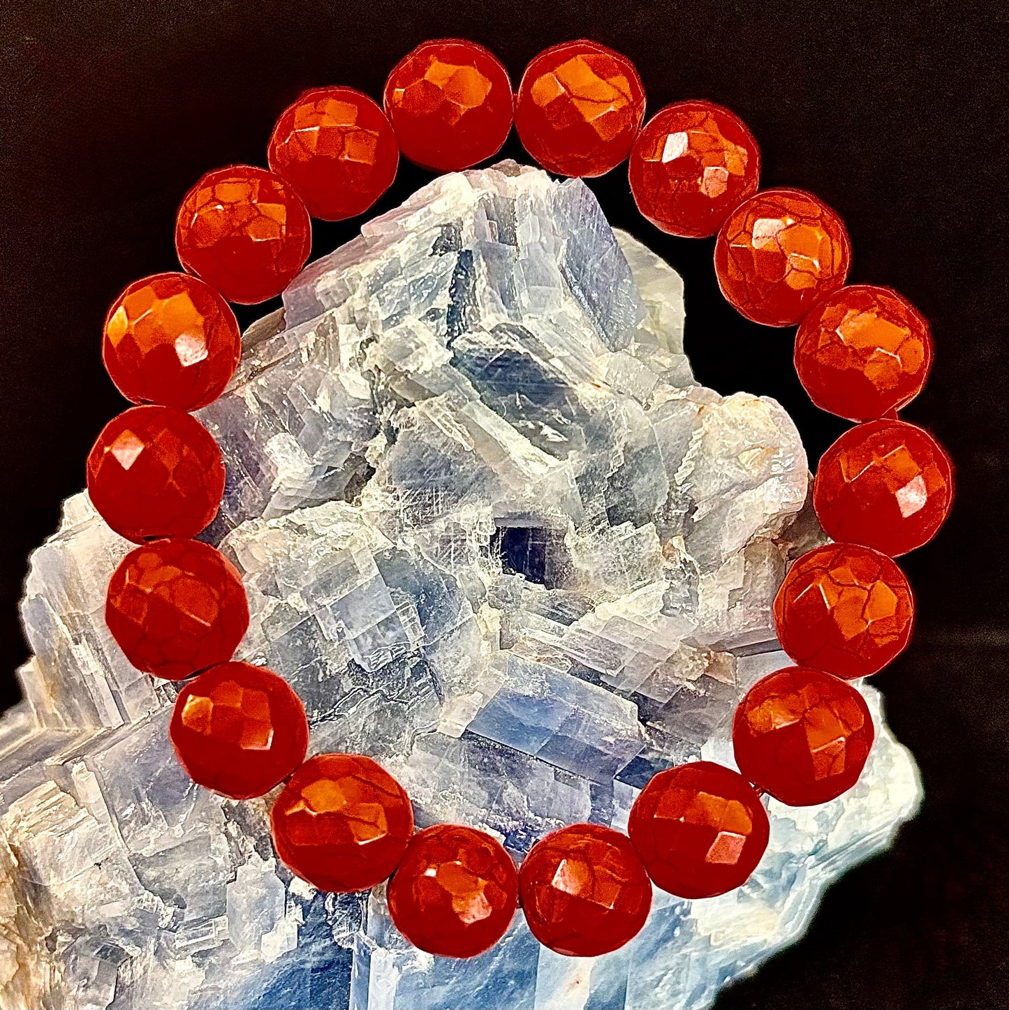 Wicked Glam Fire Orange Howlite Bracelet