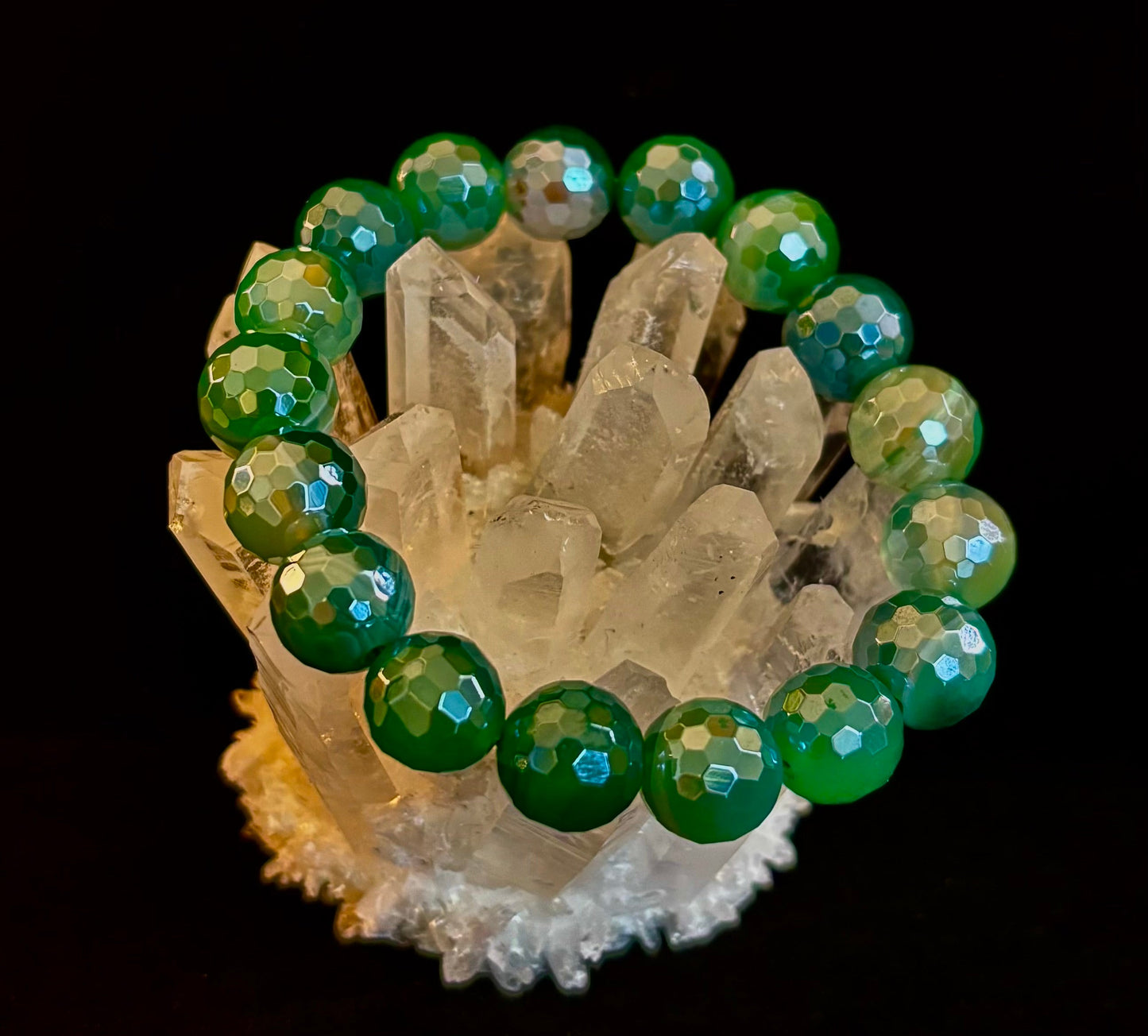 Green Goddess Mystic Banded Agate Bracelet