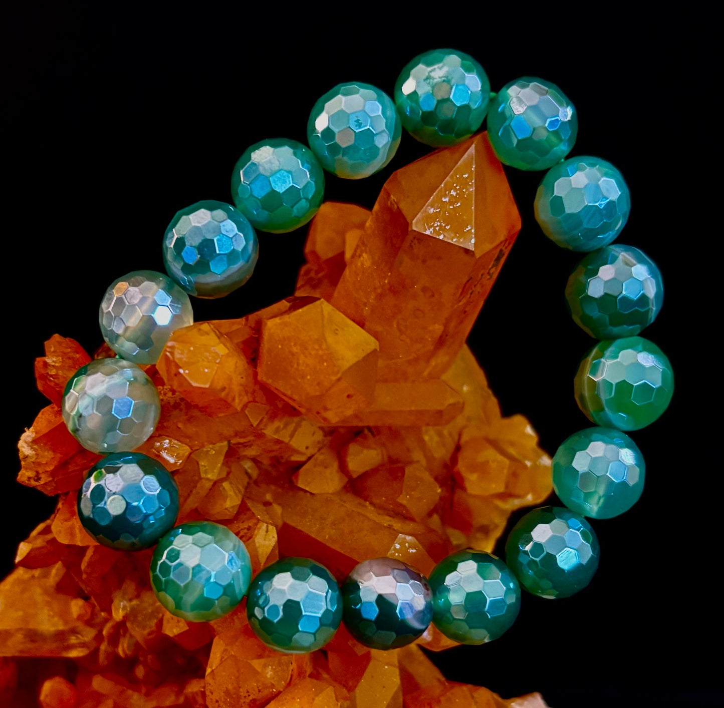 Green Goddess Mystic Banded Agate Bracelet