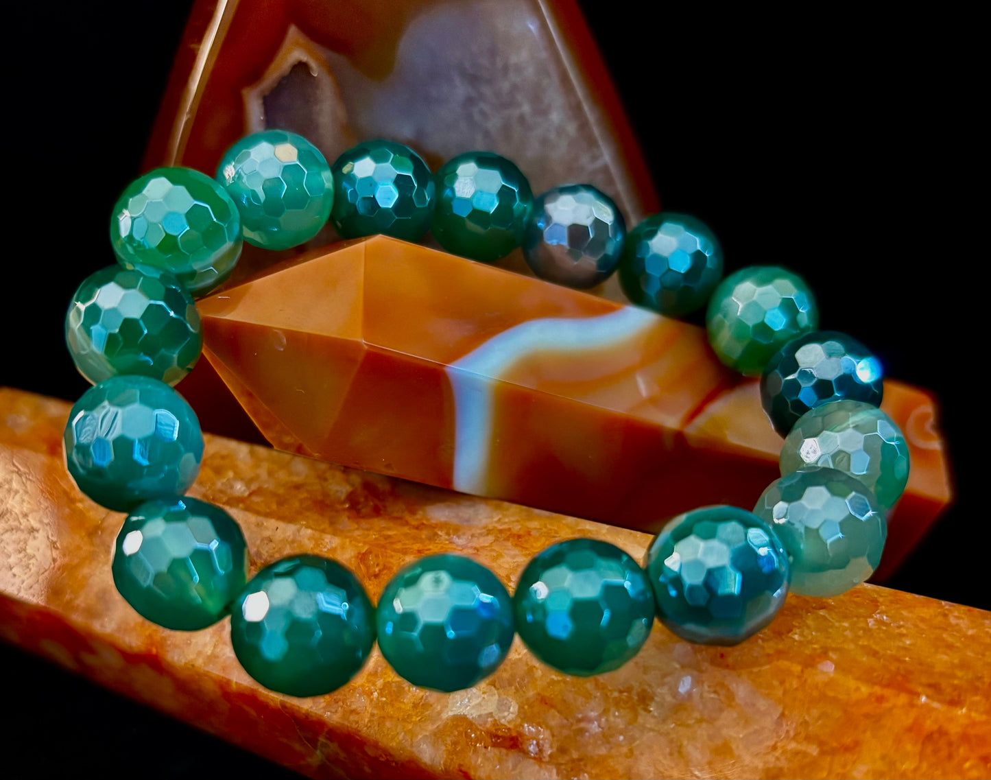 Green Goddess Mystic Banded Agate Bracelet