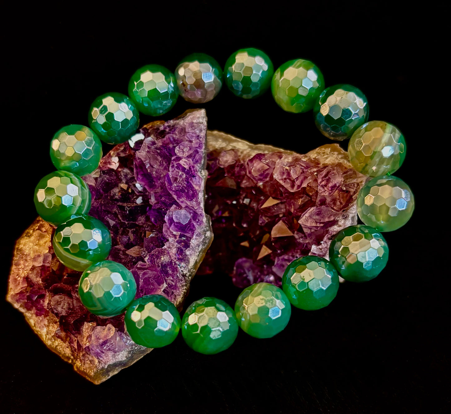 Green Goddess Mystic Banded Agate Bracelet
