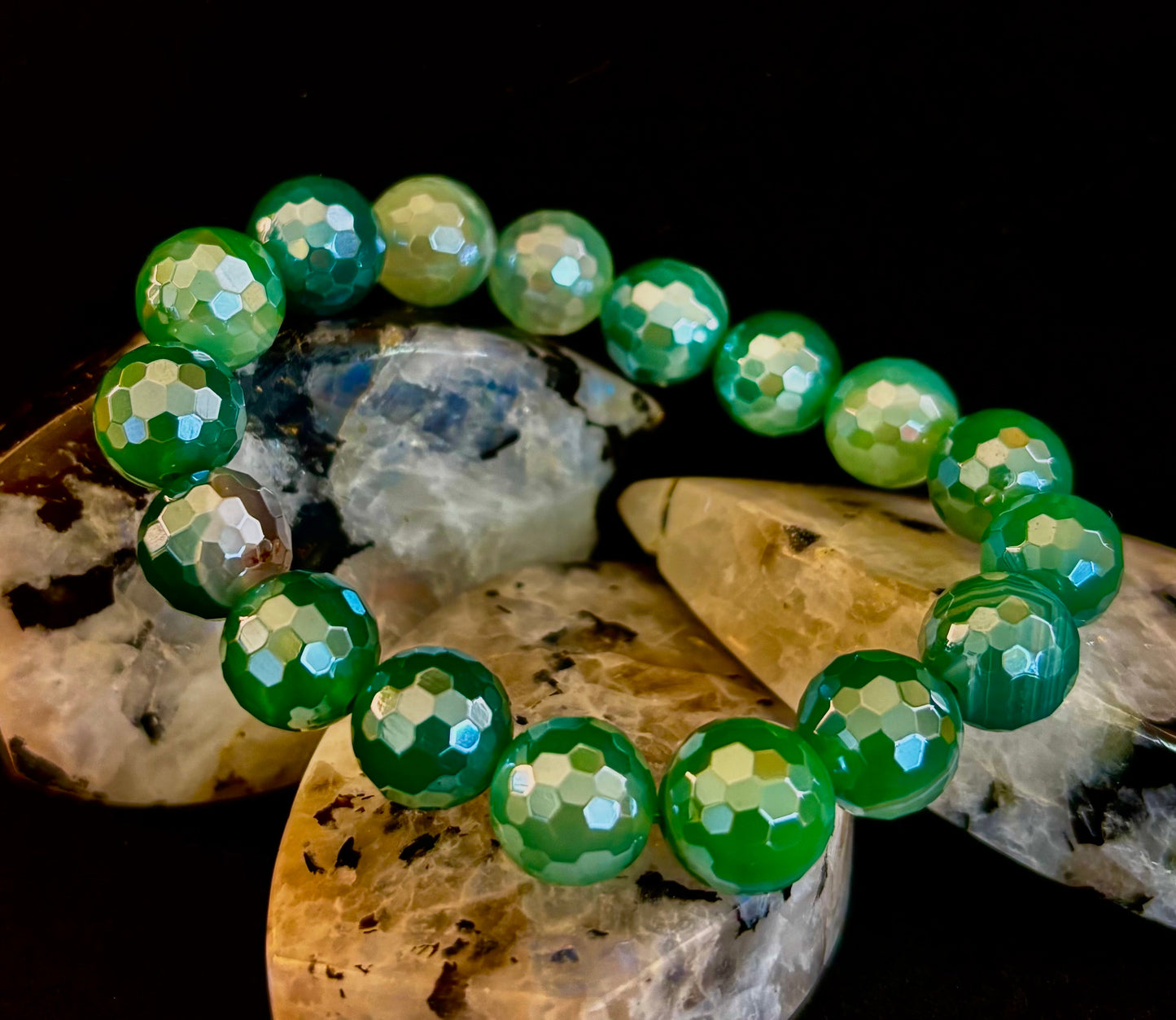 Green Goddess Mystic Banded Agate Bracelet